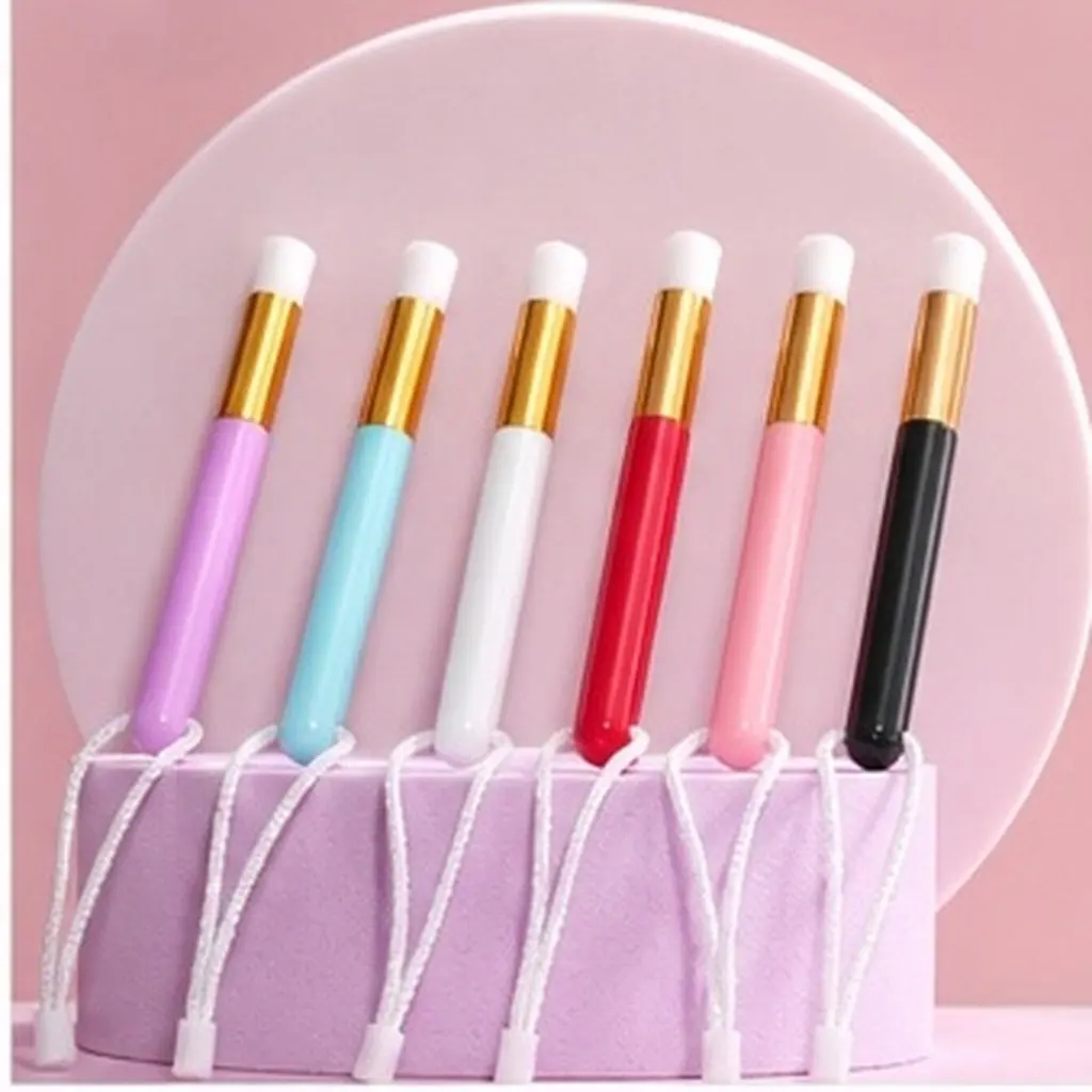 6Pcs Miniature Paint Blending Brushes Plastic Aluminum Construction No Shedding Easy Clean Ink Mixer for Detailed Artwork