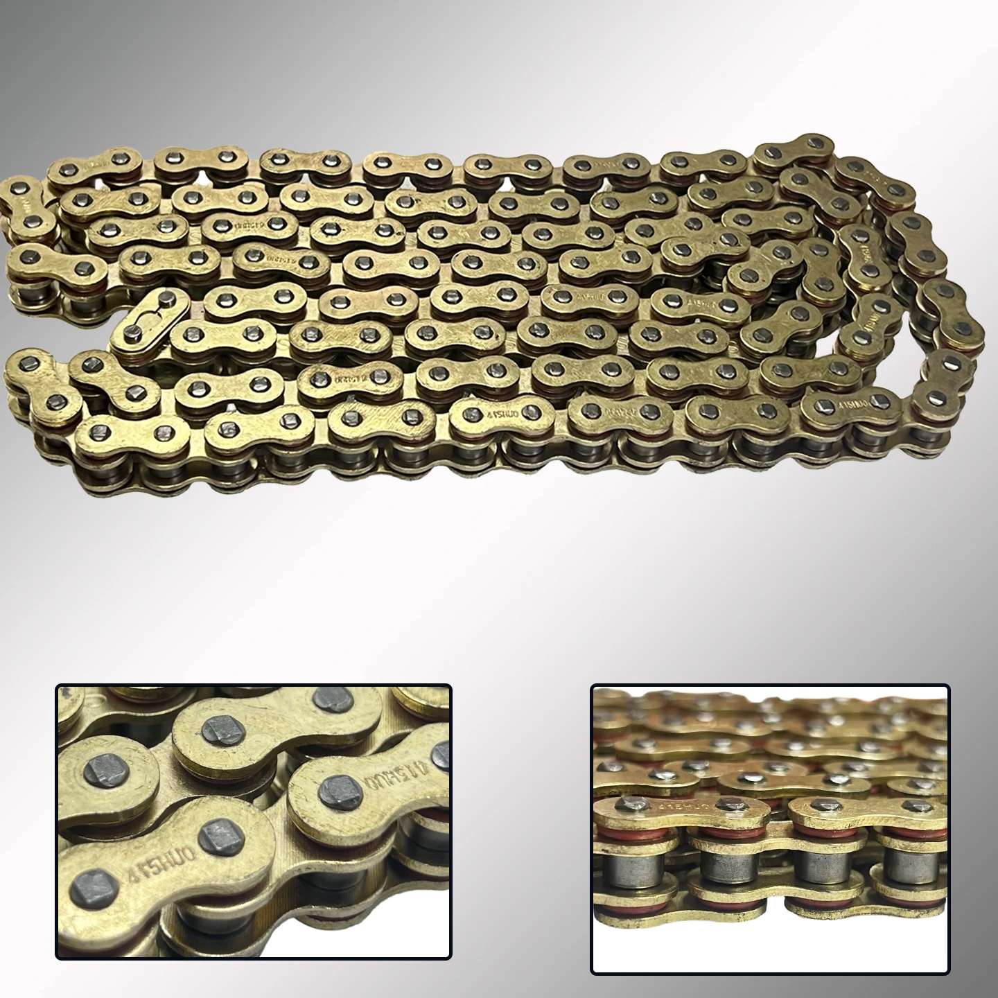 415 Oil seal Chain Sets For 415H chain 110-132L Link 415 chains 110  -132L Links with Facotry SaleHigh Quality Motorcycle O-ring