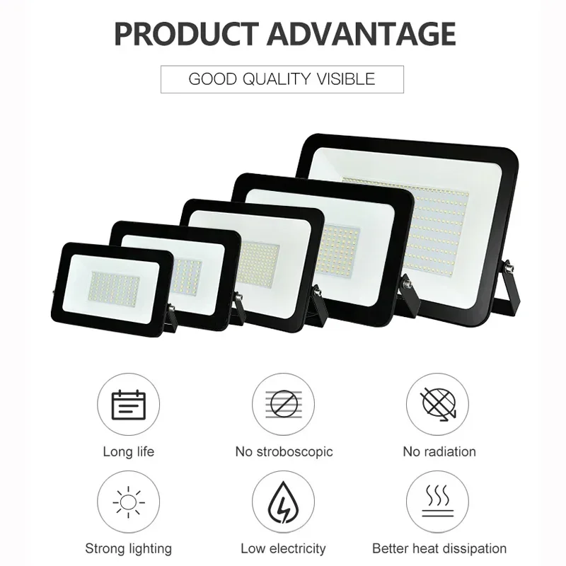 LED Spotlight Floodlights 20W 30W 50W 100W LED Flood Light Outdoor IP66 Waterproof Garden Square Street Light Project Light