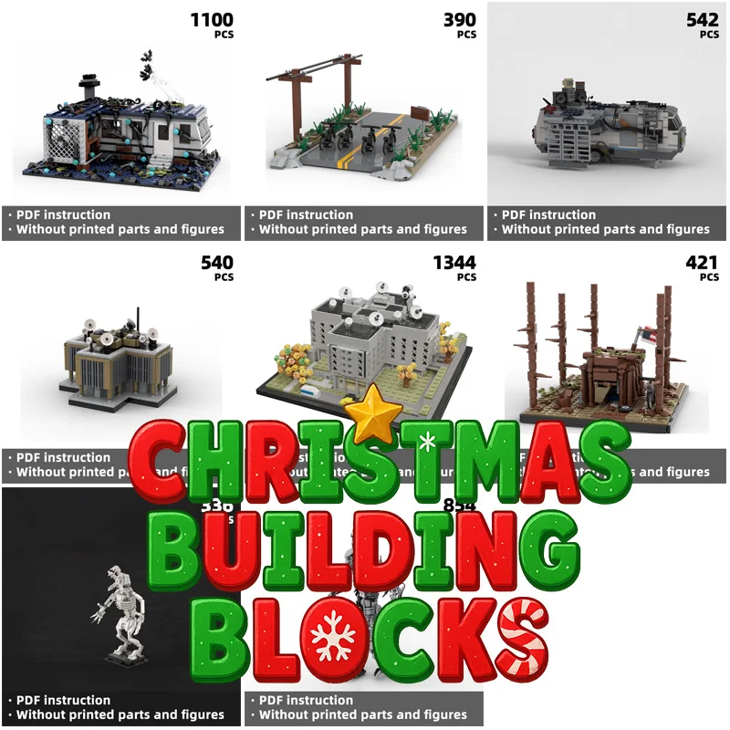 

Строительный блок с коллекцией ужасов удовлетворяет свое желание, чтобы исследовать подробный дизайн внешнего вида монстров креативные подарки «сделай сам»