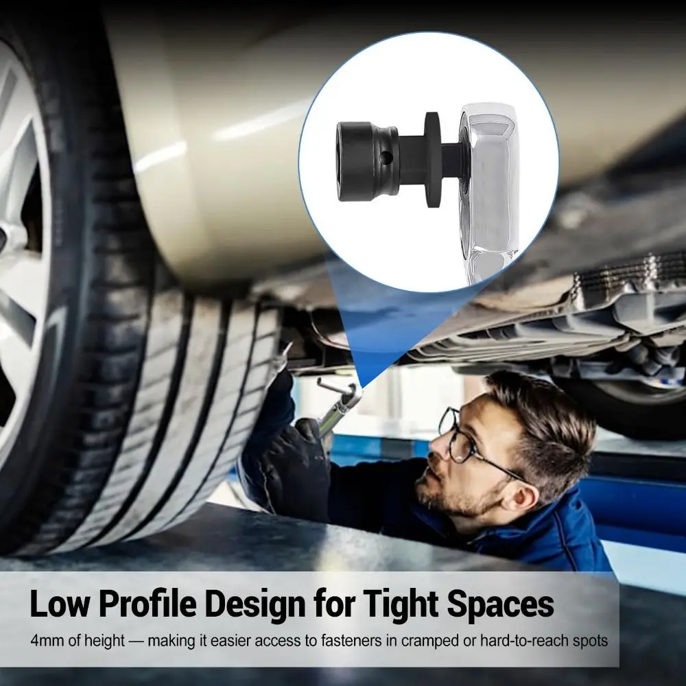 

4pcs 4PCS Set Low Profile Impact Socket Adapter Set Heat Treated Corrosion Resistant Drive Ratchet Adapter Set Heavy Duty