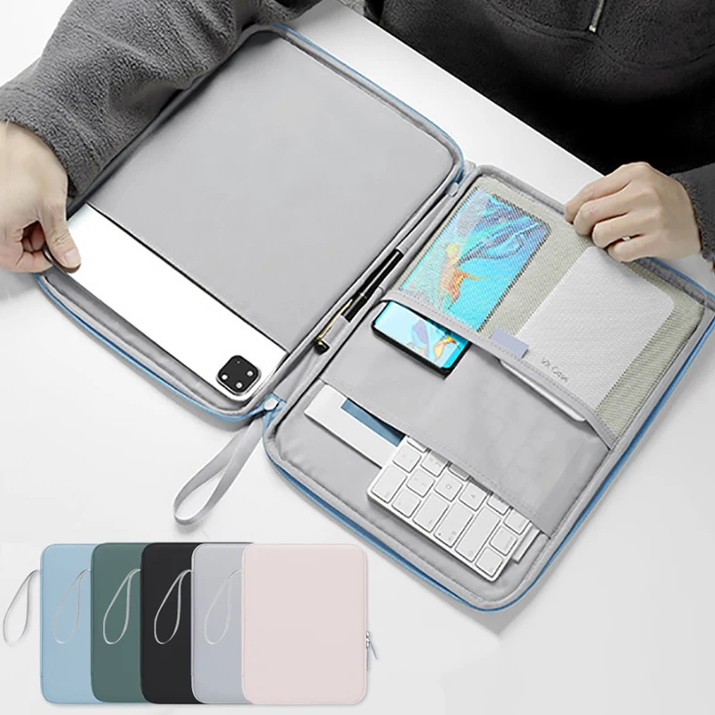 Funda para tableta de 10,9/12,9 pulgadas, funda para IPad Air, Samsung, Xiaomi, Lenovo, funda para tableta, bolsa a prueba de golpes con múltiples bolsillos