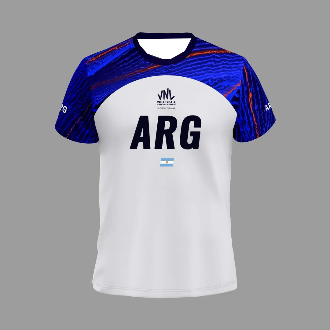 2027 New Argentina VNL Volleyball Men Jersey 3D Print Y2K Oversized Family Casual T-shirt Suitable for Daily and Training Wear
