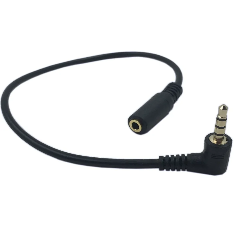 3.5mm 4 Pole Male to 3 Pole Female Male Gold Plated Stereo Audio Cable Headset Extension Cable for Phones, Headphones, Speakers