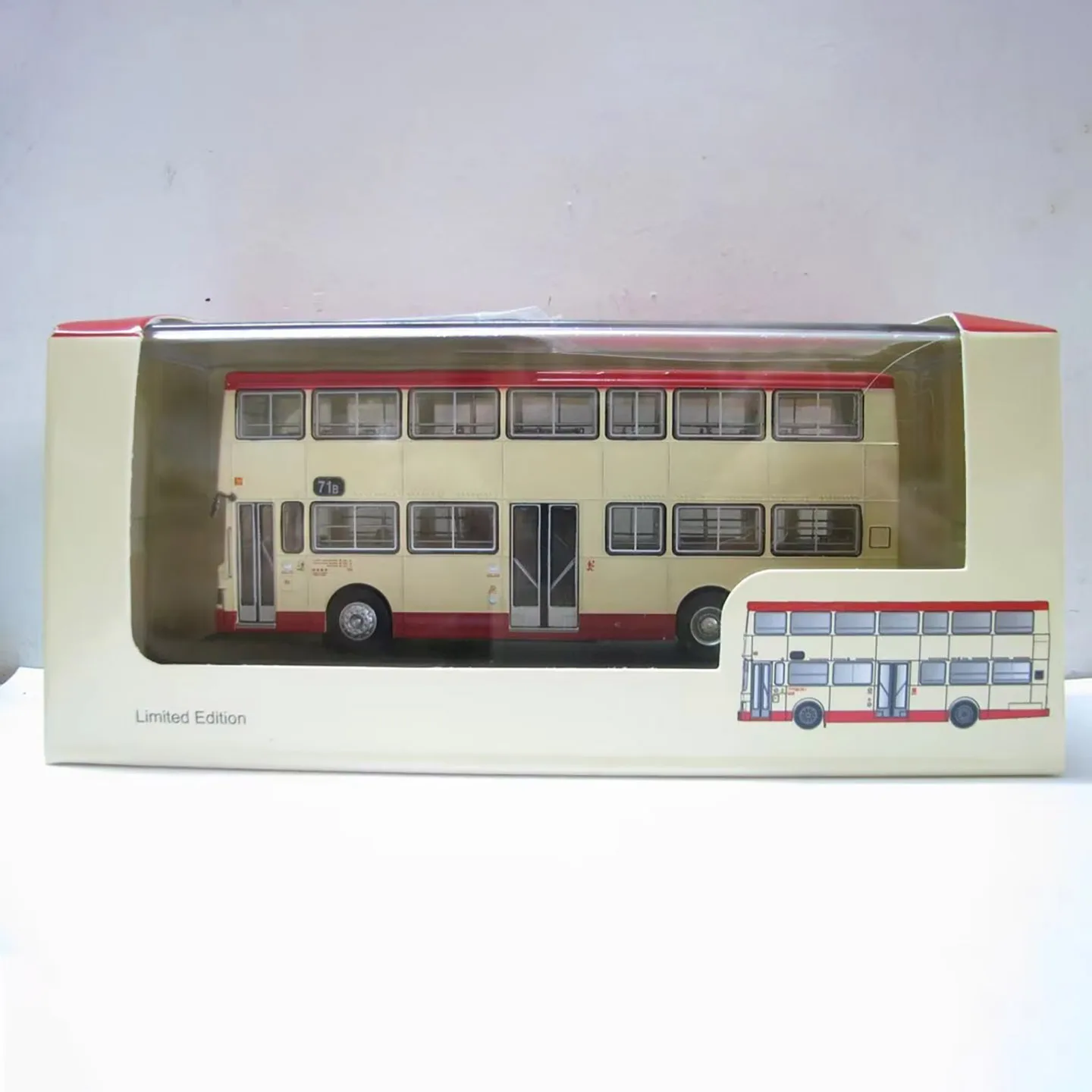 Diecast 1:76 Scale Hong Kong KMB Double Decker  Benz O305 Bus Fuheng Tai Po Centre 71B Alloy Car Model
