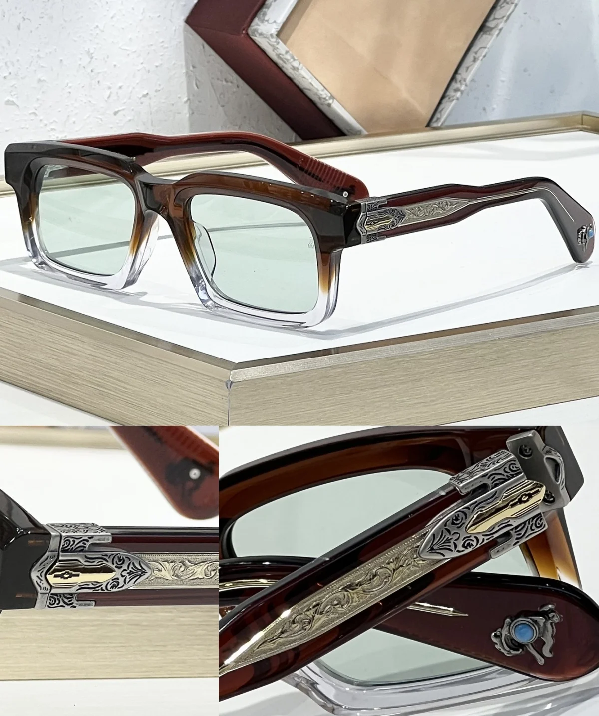 

KIZN JMM BELVEDERE Luxury Gemstone Series Sunglasses High Quality Handmade Acetate Quiet Luxury Retro Style UV400 Unisex Outdoor