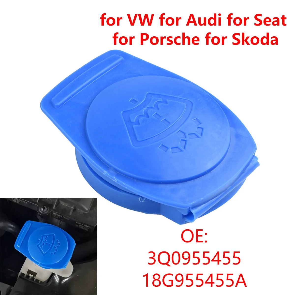 3q0955455 para porsche cayenne para vw para audi para assento para skoda octavia tampa do reservatório de fluido da arruela do pára-brisa do carro