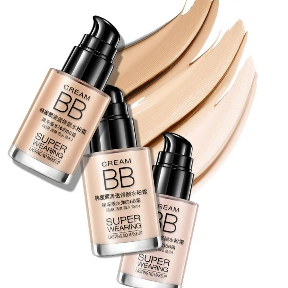 BB Creme aufhellen gleichmäßige Hautton flüssige Grundierung feuchtigkeit spendende feuchtigkeit spendende Concealer Abdeckung Hautun reinheiten konmel Poren Make-up Basis