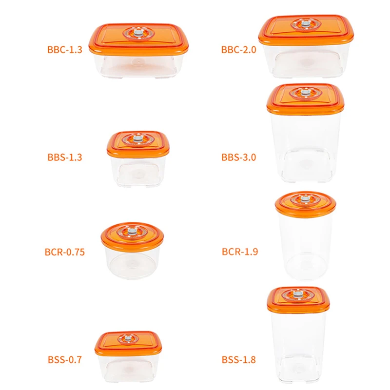 LAIMENG Plastic Storage Container Food Vacuum Container With Lid Damp Proof Airtight Kitchen Lunch Box for Vacuum Sealer S266