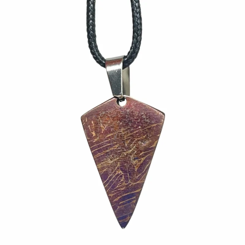 Genuine Muonionalusta Meteorite Triangle Arrowhead Pendant Fine Meteorite Collection Piece LK430