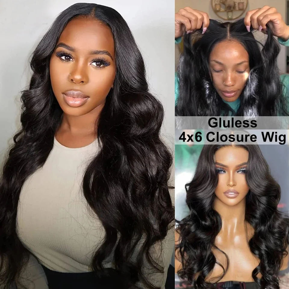 

5x5 Body Wave Wig HD Transparent Lace Brazilian Glueless 4x6 Lace Closure Wigs Human Hair Wigs for Black Women 4x4 Pre Plucked