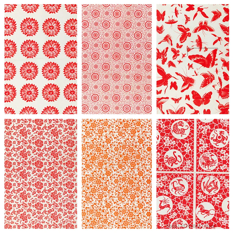 1PCS Pottery Underglaze Decal Paper flower/vine pattern Red/Colorful Transfer Paper Polymer Clay DIY Ceramic Decal Coloring Tool