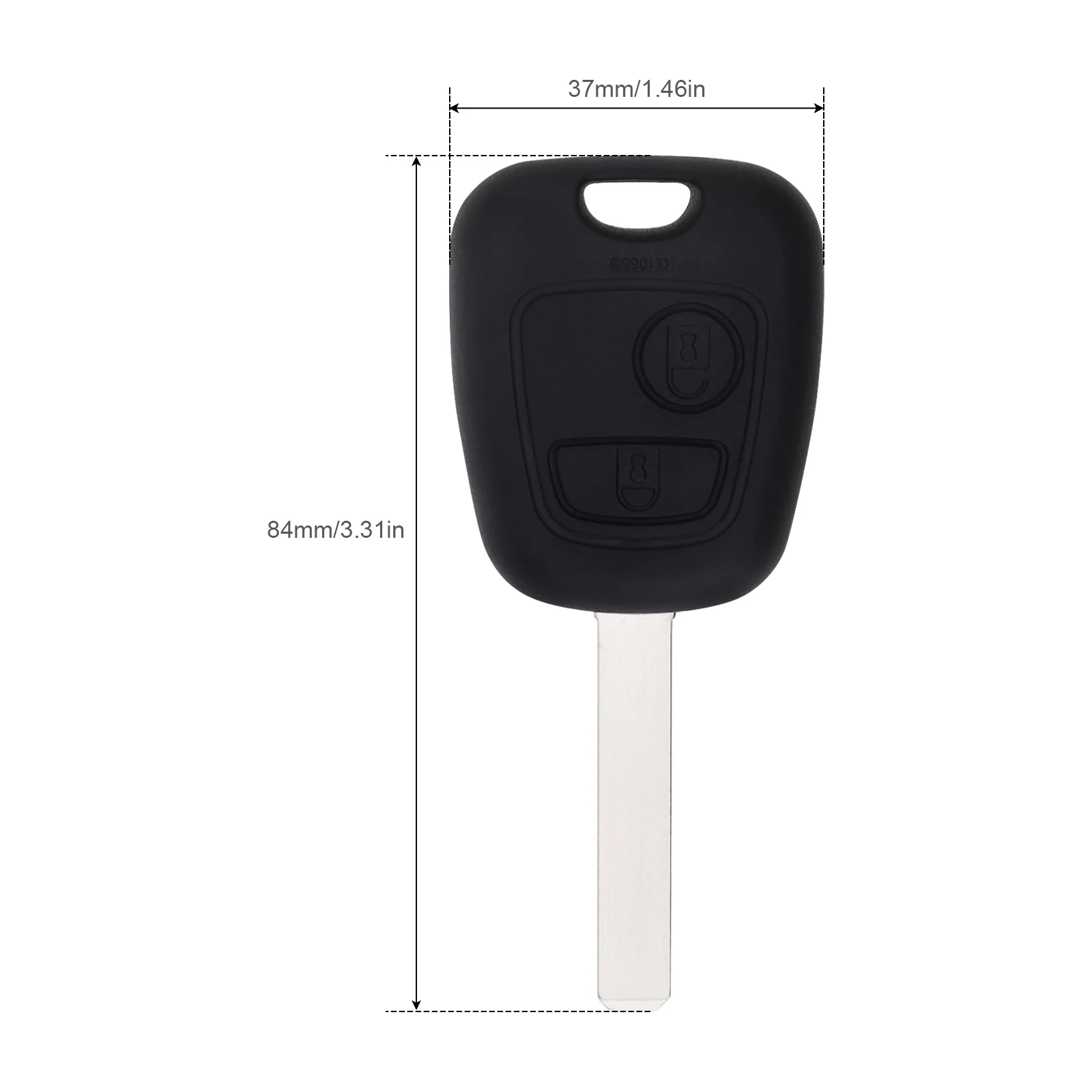 433MHz 2 Buttons Car Key Fob Keyless Entry Remote Replacement Fit for Citroen C1 C2 C3 C4 Xsara Picasso with ID46 Chip,VA2 Blade