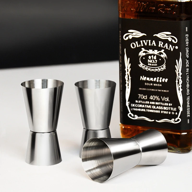 

Stainless Steel Ounce Cocktail Whiskey Jigger Dual Shot Drink Alcohol Measure Cup Bar Gadgets Cocktails Accessories JBGJ02