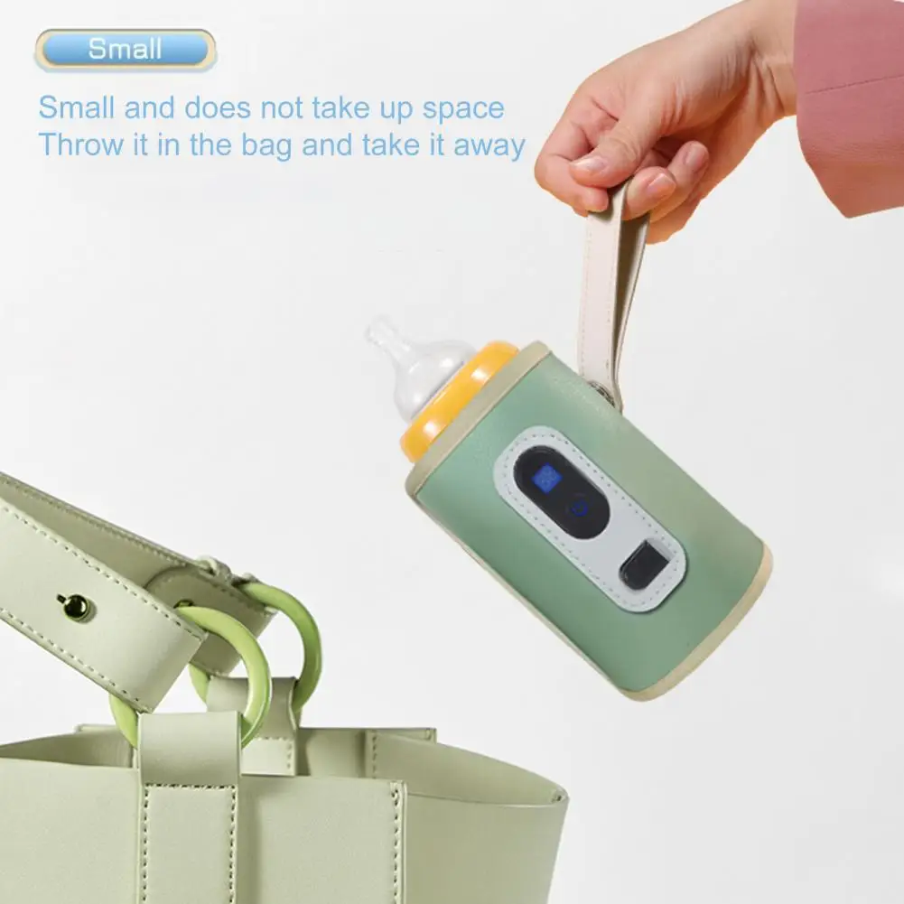 Baby Milk Warmer Digital Display Baby Bag USB Nursing Bottle Heater Portable Baby Bottle Warmer Thermal Bag for Travel Outdoor