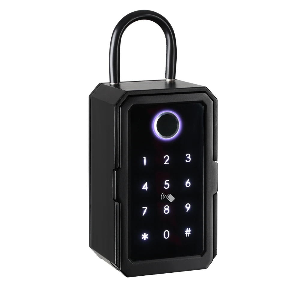 Tuya BLE Key Safe Ttlock Fingerprint Digital Cylinder Box App Remote Access Wall Mounted Security Airbnb Lockbox