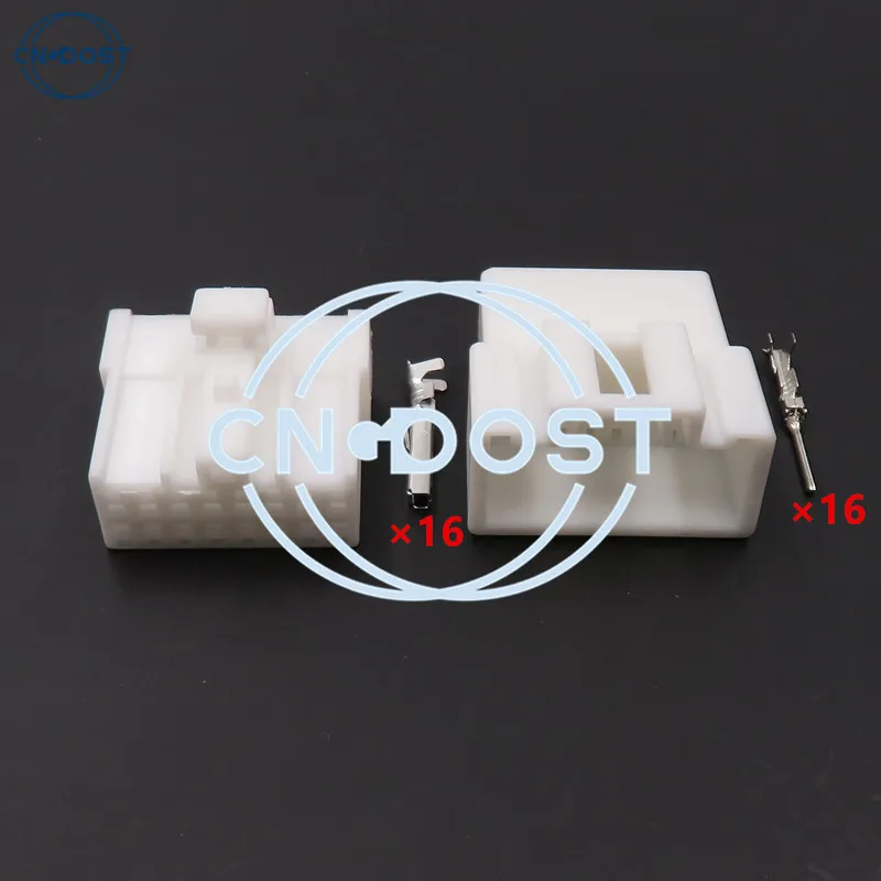 1 Set 16 Pin MG610360 7123-7169 AC Assembly Automobile CD Audio Plug AUX Modification Wire Connector For Mazda