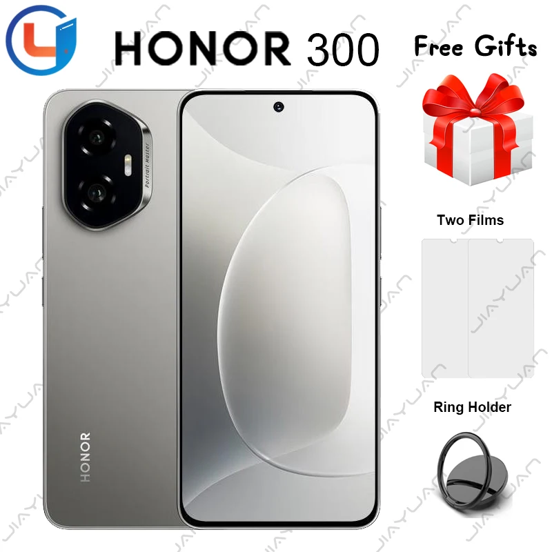 New Original HONOR 300 5G AI Mobile Phone 6.7 Inches AMOLED Screen Snapdragon 7 Gen 3 Octa-core Camera 50MP GMS Smartphone