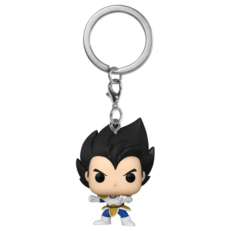 Pocket Keychain Goku Dragon Ball Z Son Gohan Vegeta Piccolo Cell Frieza Vinyl Doll Action Figure Toy Collection Model Gift