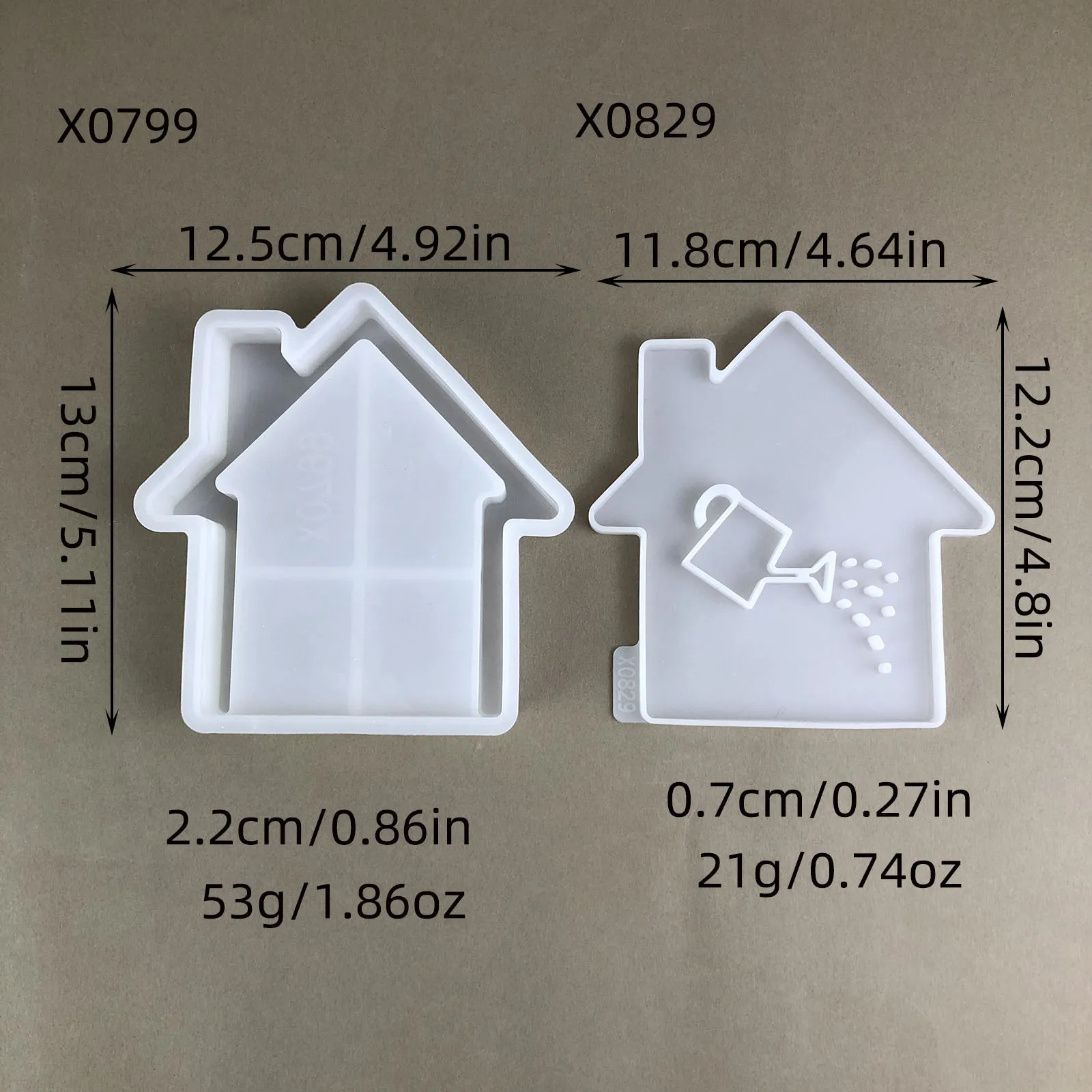 Moule en silicone en forme de maison – Boîte décorative en ciment et plâtre DIY, mini décoration d'i