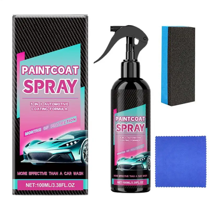 Car Coating Cleaning Spray 100ml Paint Coating Cleaning Polishing Spray for Car Vehicle Cleaner Traveling Commuting Solution