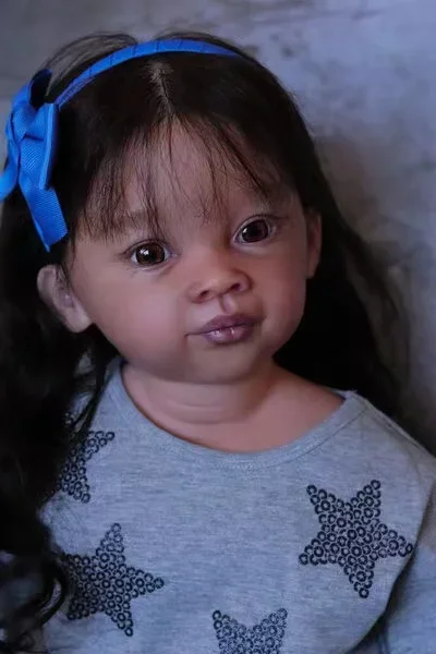 Muñeca Bebé Reborn Personalizada EGO de 32 Pulgadas, Muñeca Meili Ya Terminada con Cabello Injertado a Mano, Regalo de Navidad