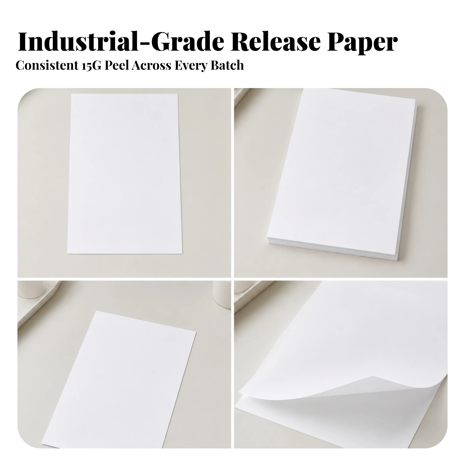 Release Paper Sheet Easy Peel-off Single-Sided Release Paper Smooth Multi-Functional for Crafters, Die Cutting, Label Printing