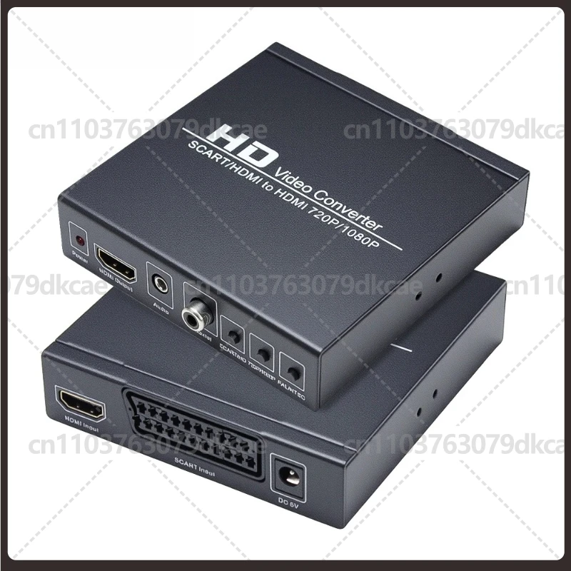 Square Box SCART to HDMI Converter SCART Input to HDMI Output HD Video Adapter