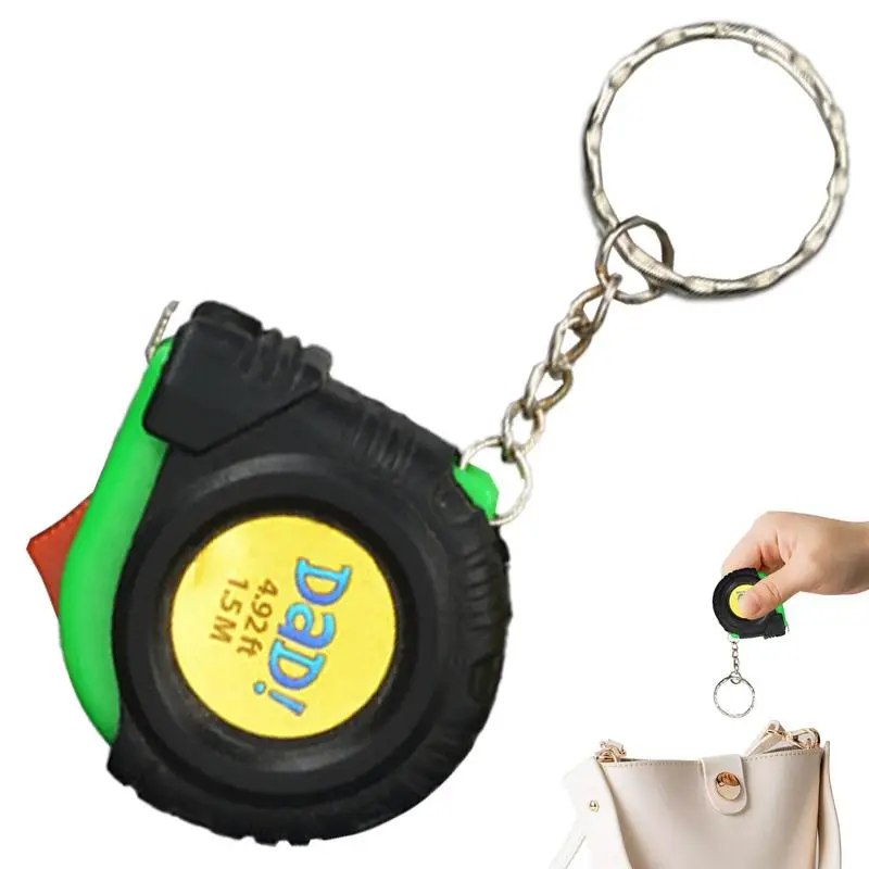 Pocket Tape Measure Self-Lock Tape Measure With Key Chain Retractable Small Tape Measure Stable Slide Lock For Childrens