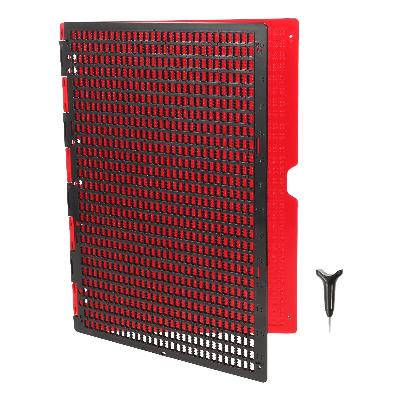 

1 Set Braille Writing Board Portable 27 Lines 30-Cell Thick Plastic Beginners Braille Pen Classroom Training Writing Tool