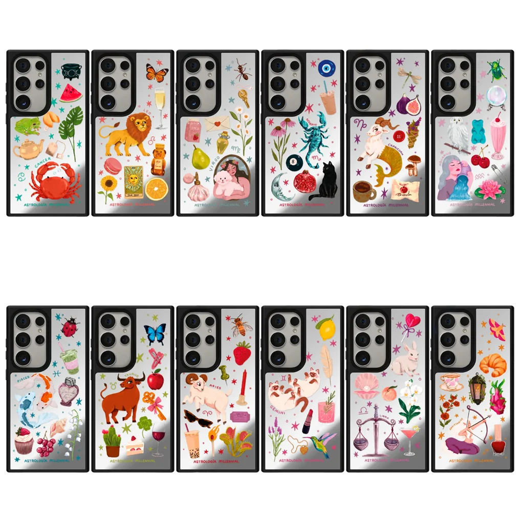 

Star Sign Mirror Surface Protective Case for Samsung Galaxy S23 S24 S25 Ultra Plus S25U S25+ Shell with MagSafe