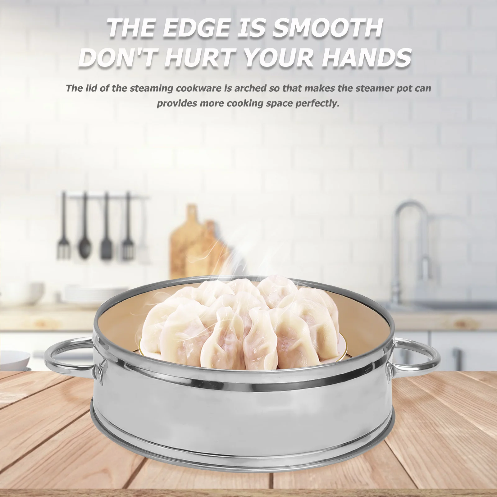 

1 set 1 Set Stainless Steel With Lid Heavy Duty Food For Rice Eggs Vegetables Multi Functional Kitchen Steamer Basket Reusable