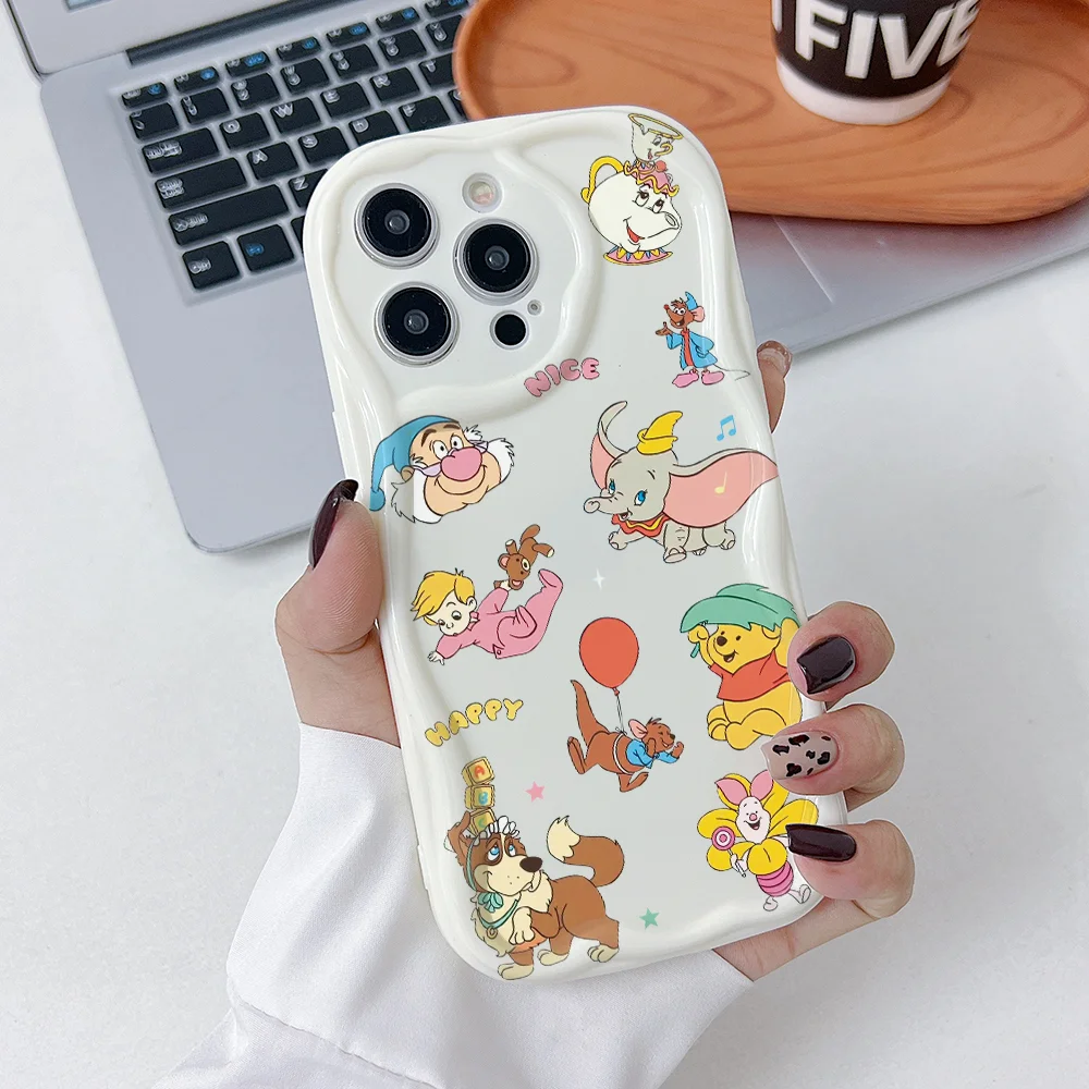 Bambi Dumbo Thumper Phone Case for Oppo Realme C67 C65 C63 C55 C53 C35 C33 13 12 11 10 GT Pro Plus 4G 5G 3D Creamy Wave Cover