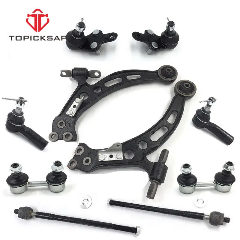 TOPICKSAP 10pcs Kit Front Suspension Control Arm Outer Tie Rod Ends for Toyota Camry Avalon Lexus ES300 1992 - 1996 4504609020