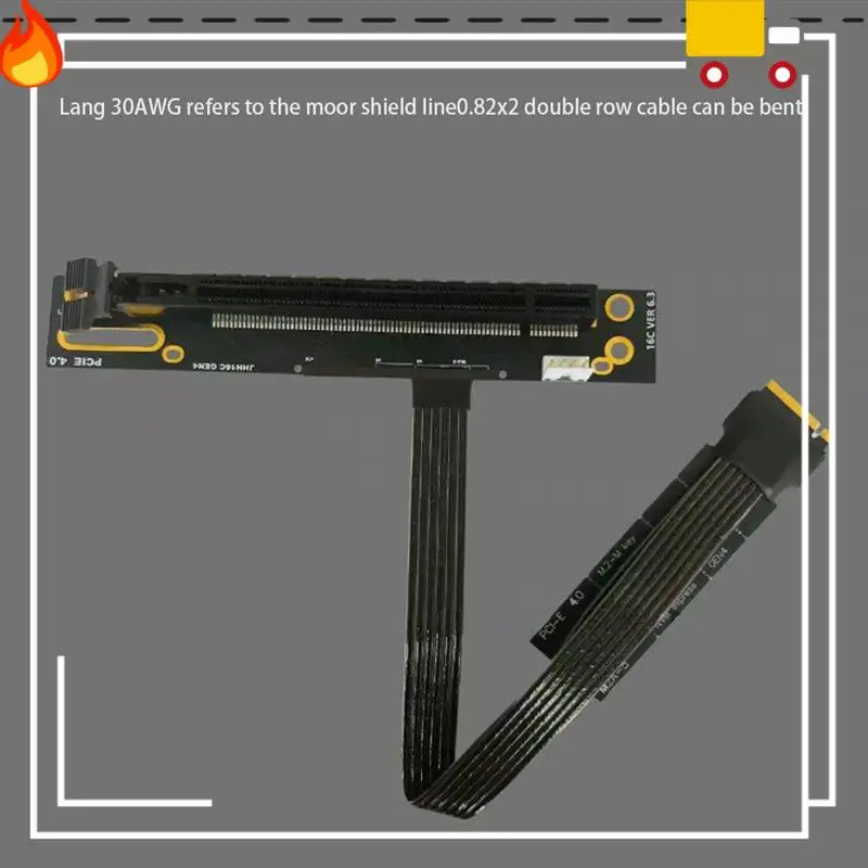 

M.2 To PCIE X16 Multi-Functional Convenient VGA Adapter Cable For SSD M.2 Nvme Gen4 To PCIE 4.0 X4ES, 15CM Easy Install