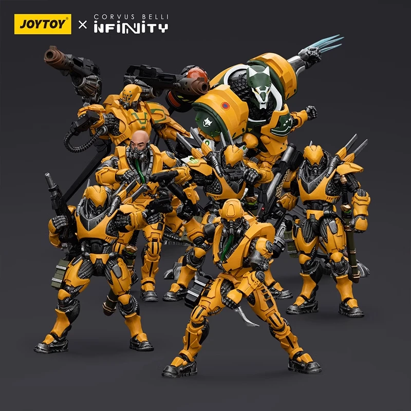 

JOYTOY&INFINITY Original Series Yujing Invincible Army 1:18 Articulated Action Figure Assembly Ornament Toys Collectible Model