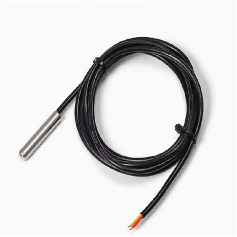 Stainless Steel Package Waterproof DS18b20 Temperature Probe Temperature Sensor DS18B20 Waterproof Cable 1/2/3/5/10M