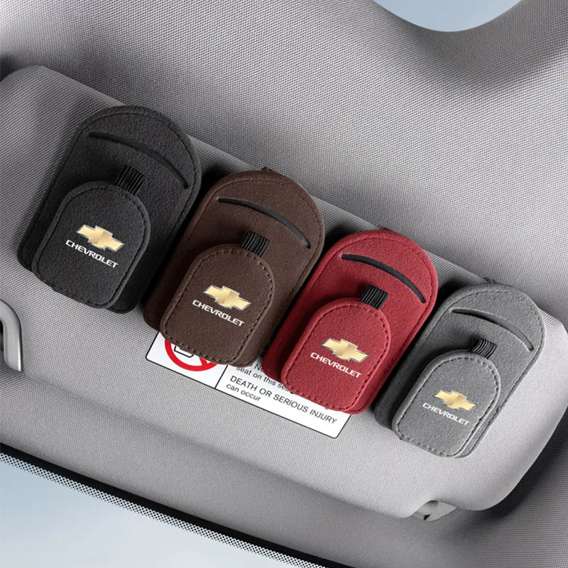 Car sun visor glasses clip suede magnetic multifunctional bracket suitable for Chevrolet Cruze TRAX Aveo Sonic Lova Sail EPICA