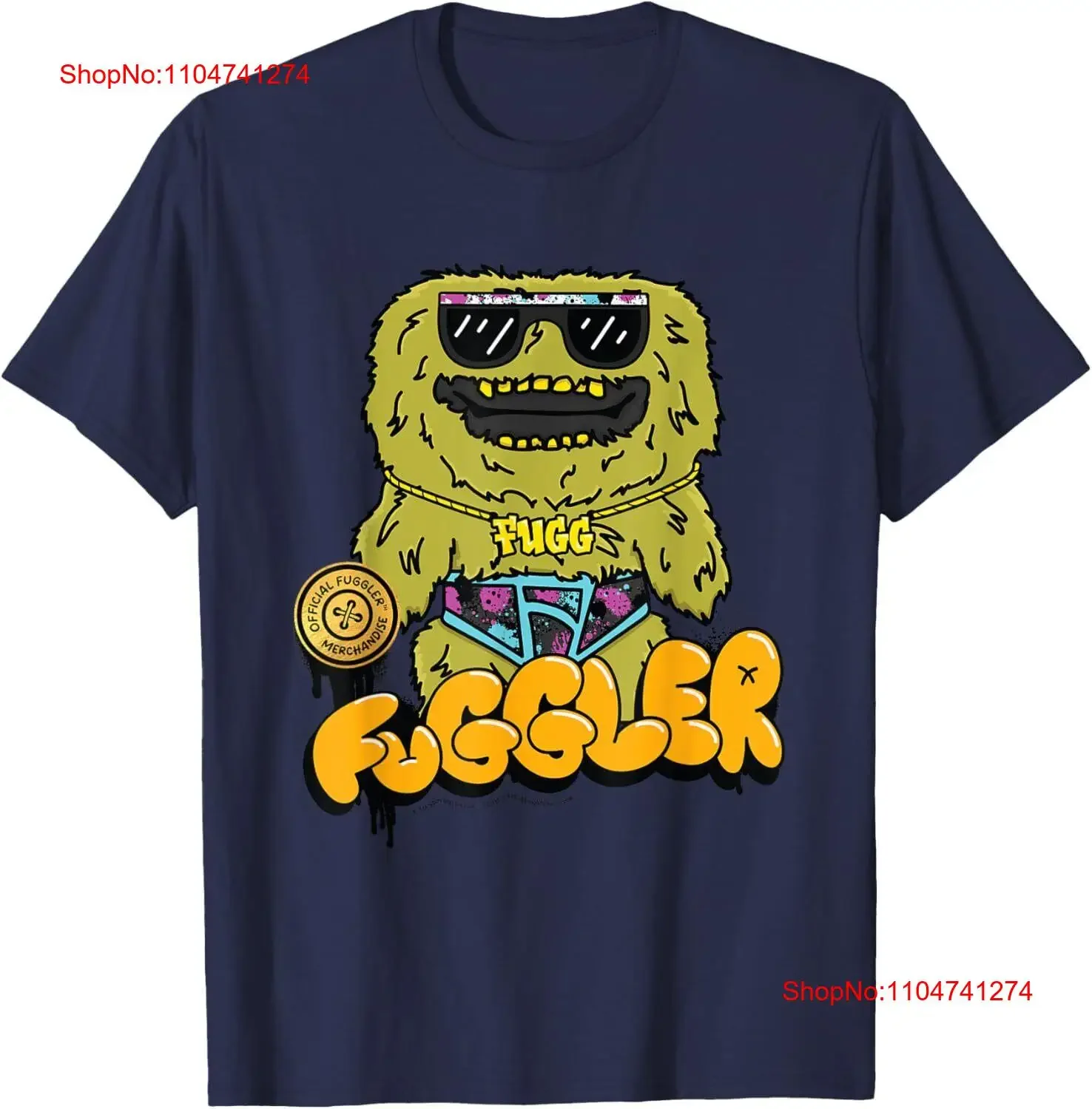 Fuggler Count Underoo Mcgoo Graffiti Text T-Shirt Vintage Washed Soft Top für den Alltag Grafik Stretched Streetwear