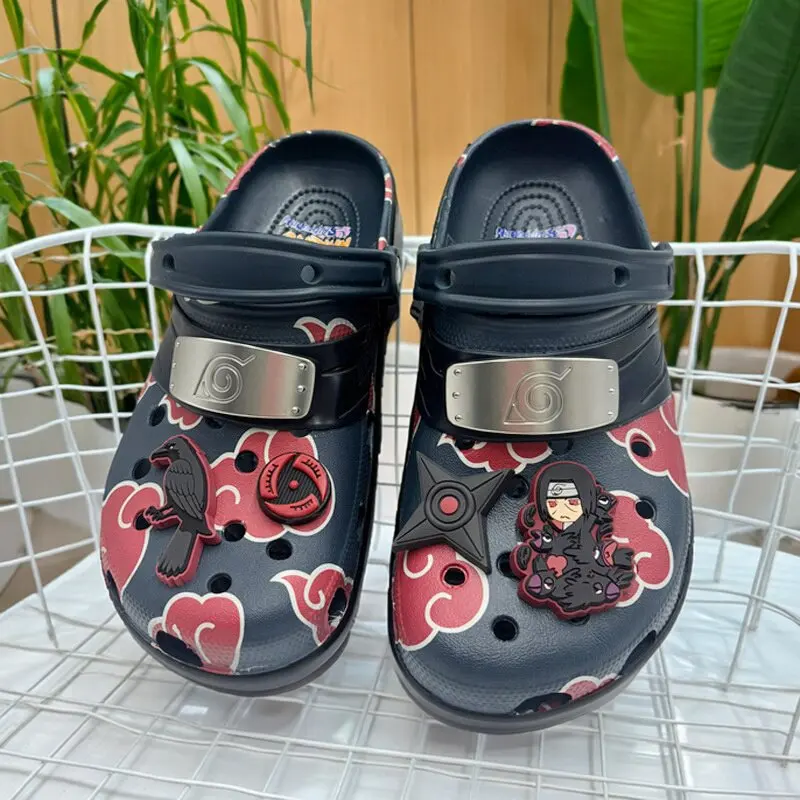 

Naruto Shippuden Itachi Uchiha Naruto Uzumaki Collaboration Clogs Outdoor Lightweight Sandals Unisex Family Matching Slip