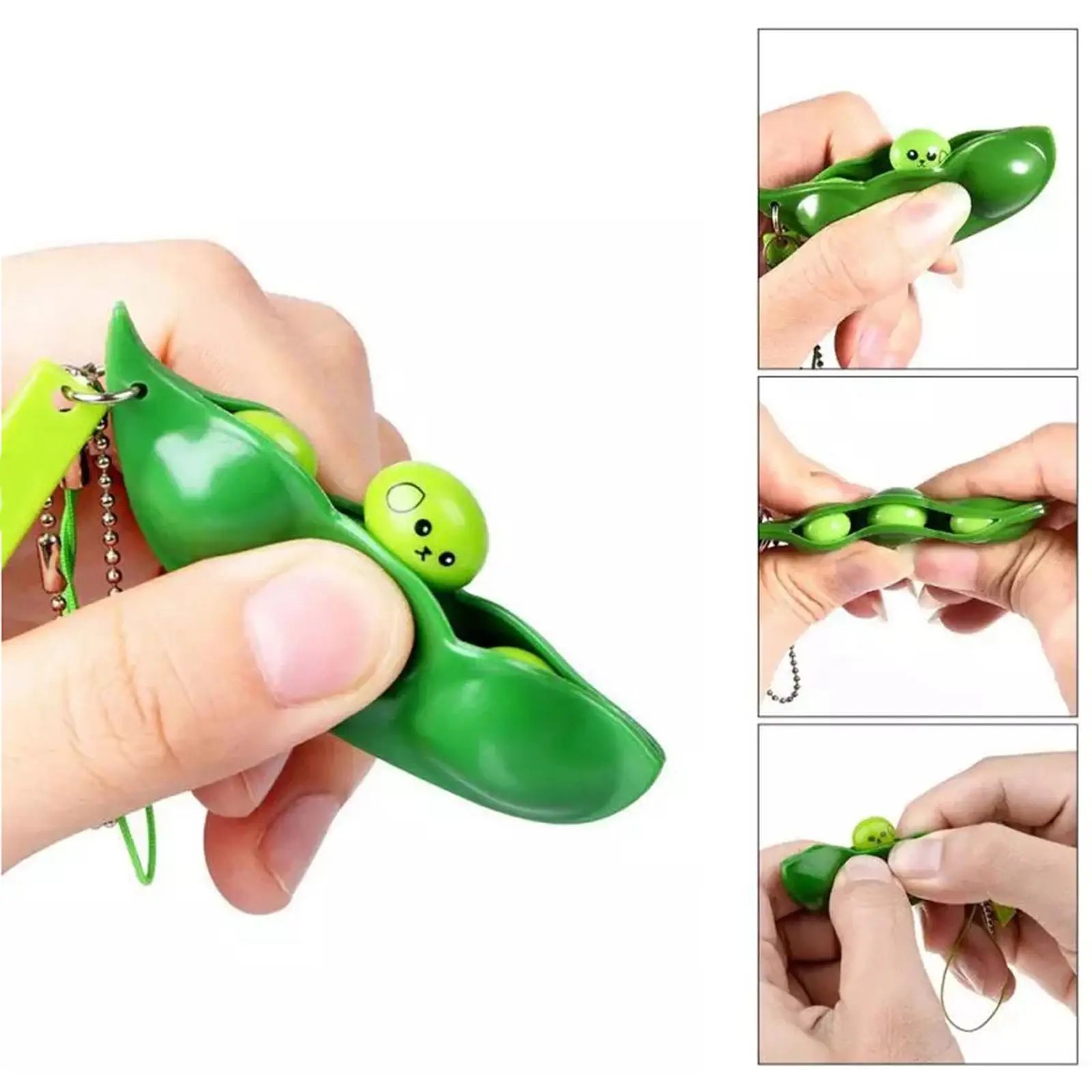 Squeeze Bean Keychain Squeeze Bean Toy Keychain Toy Squeeze Bean Key Chain Fun Squeeeze Toys Pendants