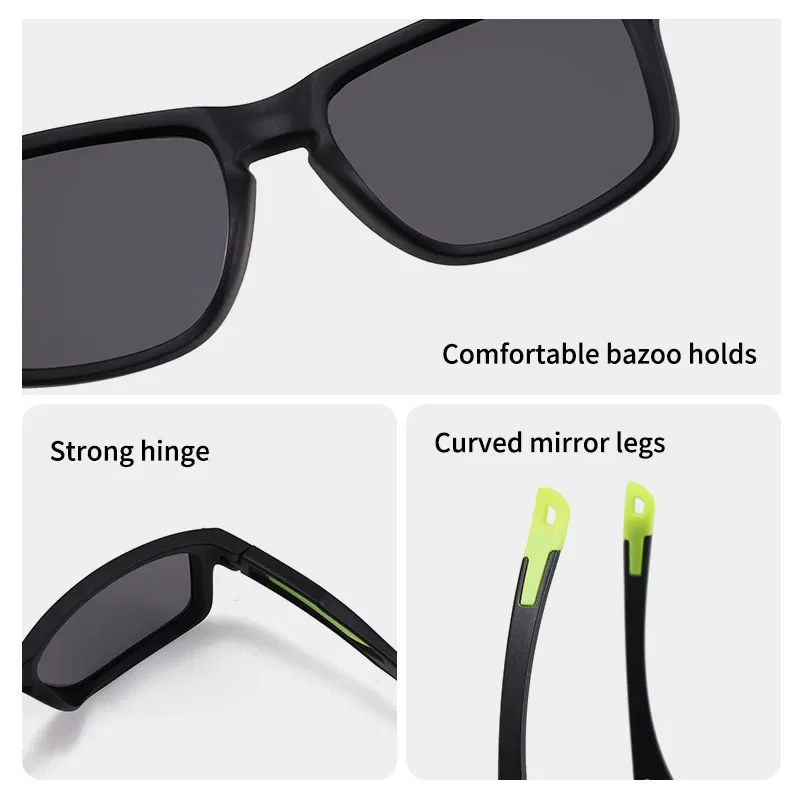 Gafas de sol cuadradas polarizadas para deportes al aire libre, lentes de silicona flexibles, protección UV400, niños y niñas de 3 a 12 años