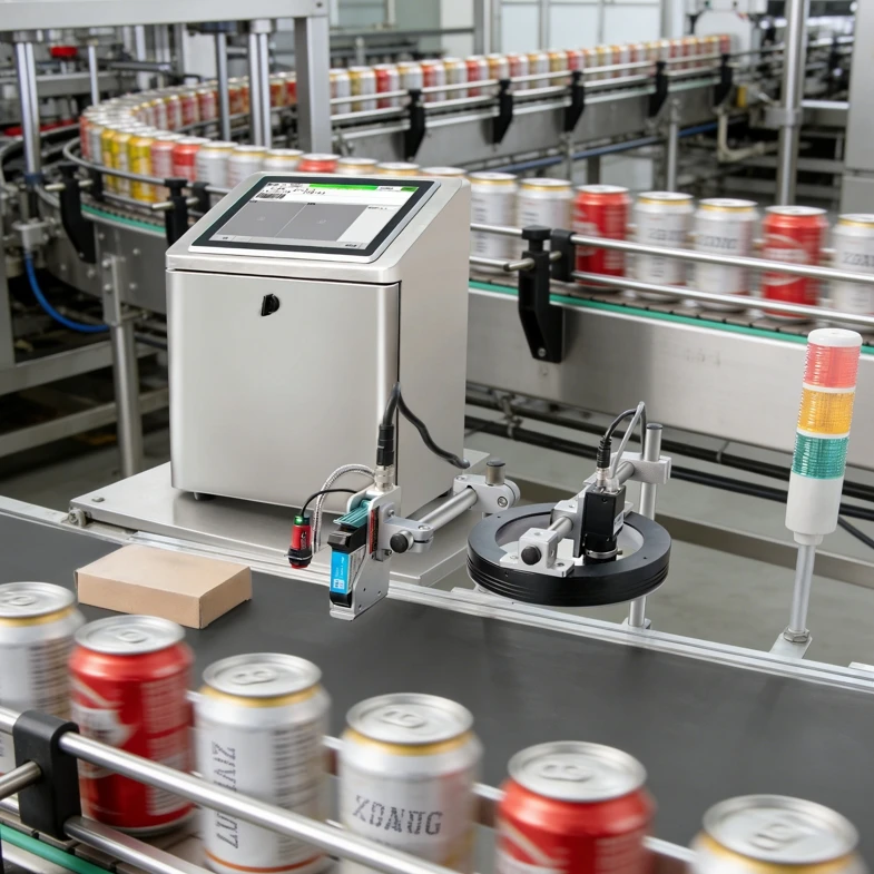 High Performance DOCOD TIJ T2000V Visual Inkjet Printer Date Coding Machine for Packaging Manufacturing Identification Detection