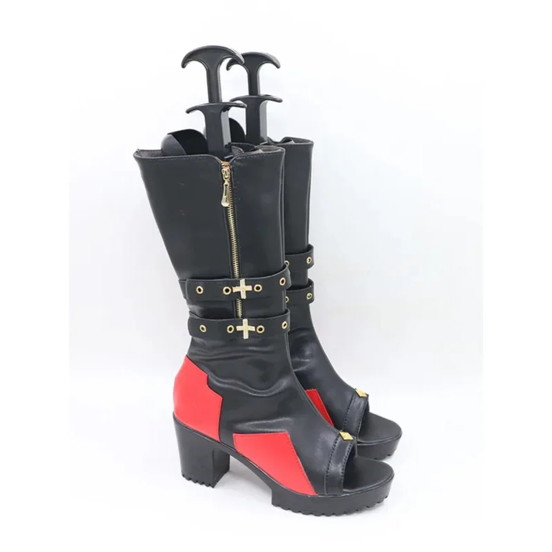 

2025 11 Hoshimachi Suisei Vtuber, реквизит для косплея, карнавальные ботинки на Хэллоуин, обувь из искусственной кожи на заказ