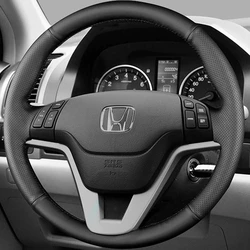 Car Products DIY Black Non-slip Faux Leather Car Accessories Steering Wheel Cover For Honda CRV CR-V 2007 2008 2009 2010 2011