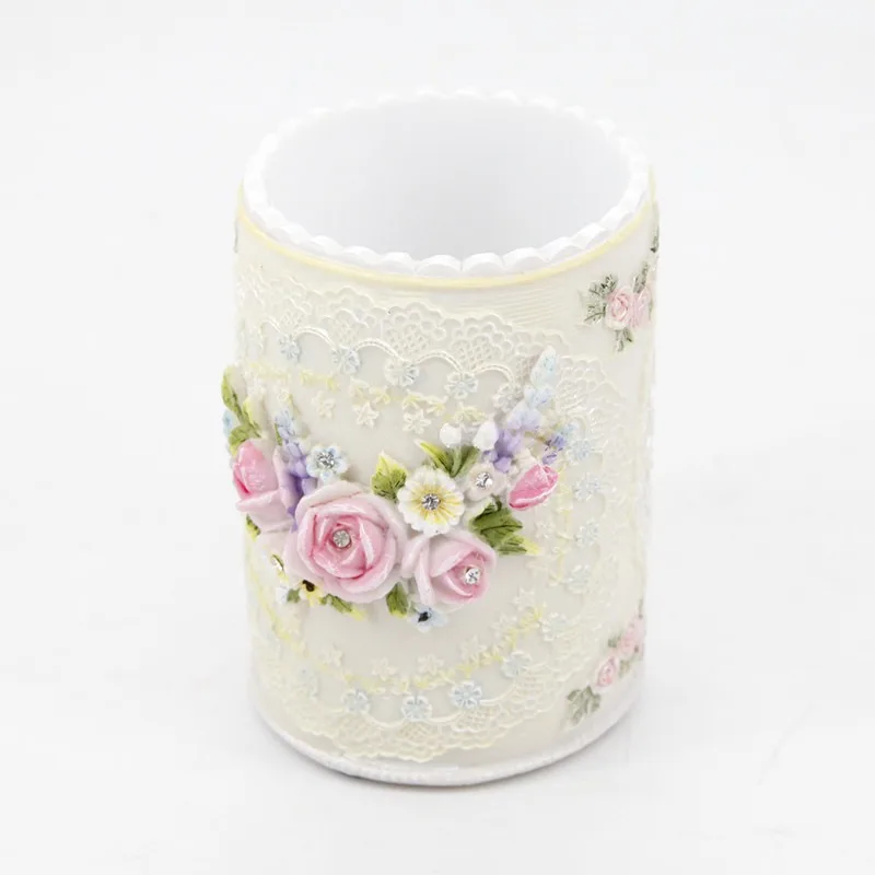 Pen holder three-dimensional cement gypsum resin ab drop glue DIY handicrafts salt carving vase flower pot ornament silicone mol