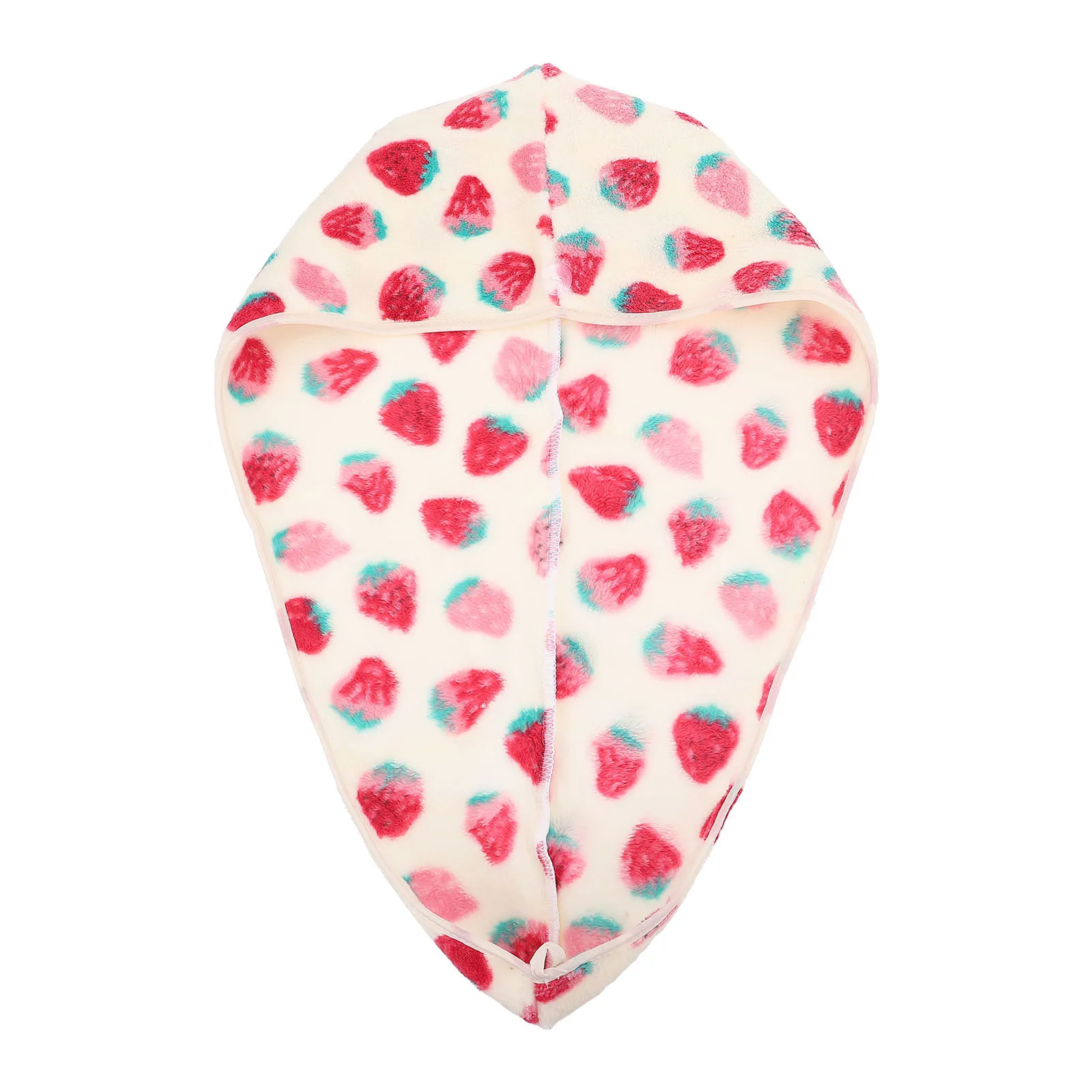 1 قطعة نمط الفراولة الشعر الجاف قبعة مريحة ماصة الاستحمام قبعة الوردي للنساء المنزل استخدام قبعة استحمام قبعات دش رائعتين