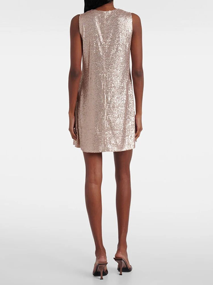 Moda com decote em v grande sem costas cetim maxi vestido elegante senhoras cor sólida magro vestido de banquete verão novo sem mangas rendas até vestidos