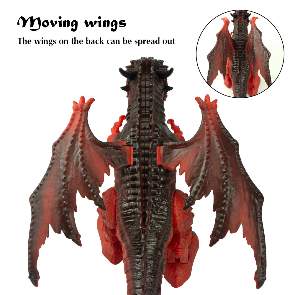 RC Animal Toy Remote Control Dinosaur Tyrannosaurus Spray Fire Sounds Music LED Light Kid Toys for Boys Children Christmas Gifts