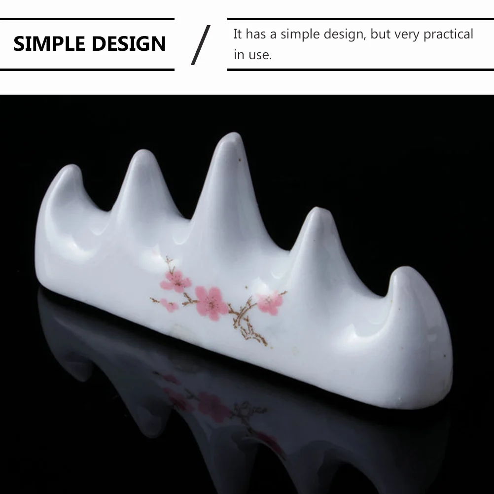 

2Pcs Ceramic Pen Holder Stable Smooth Bottom Widely Used in Calligraphy Writing Brush Support Ceramic Calligraphy Pen Holder